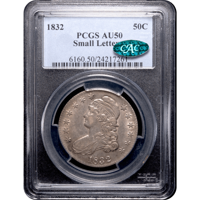 1832 Capped Bust Half Dollar (50c) Small Letters Obverse Slab Image