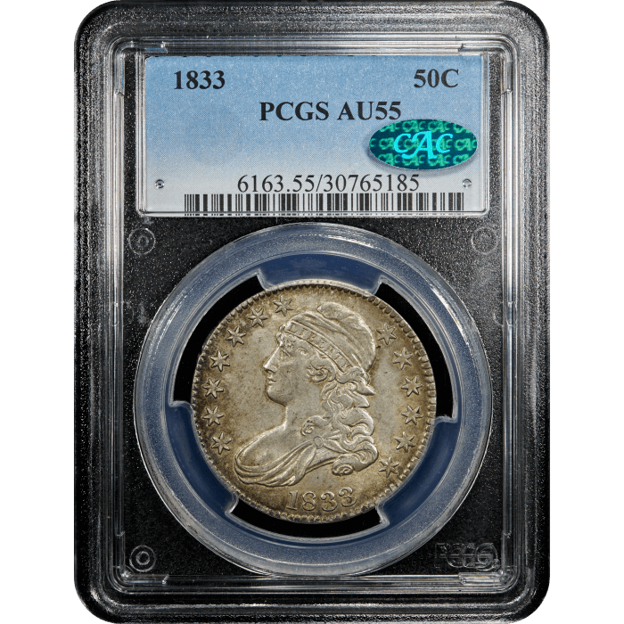 1833 Capped Bust Half Dollar (50c) SLAB Image