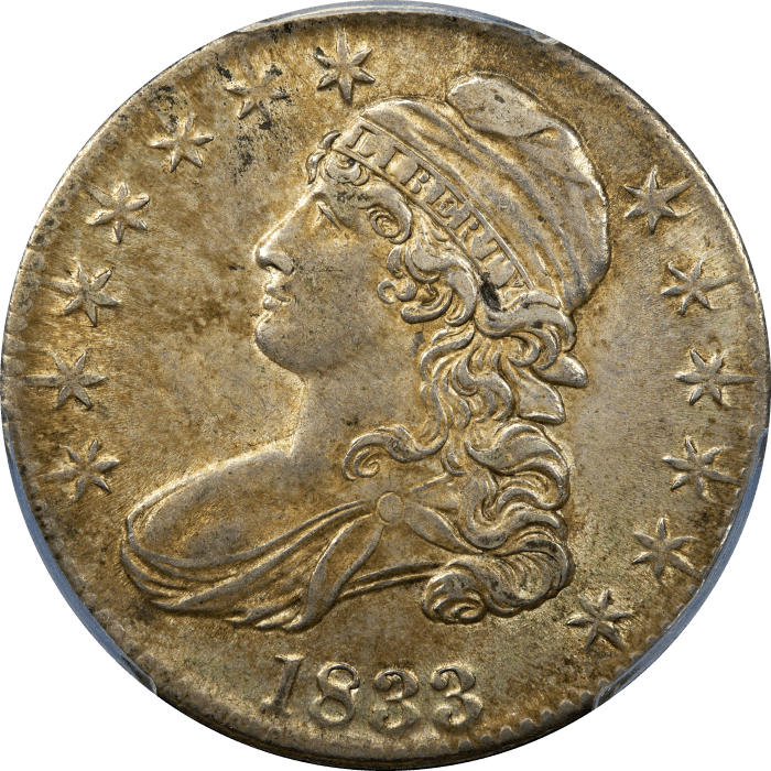 1833 Capped Bust Half Dollar (50c) Obverse Image