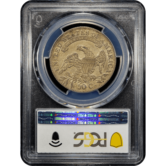 1833 Capped Bust Half Dollar (50c) Reverse Slab Image