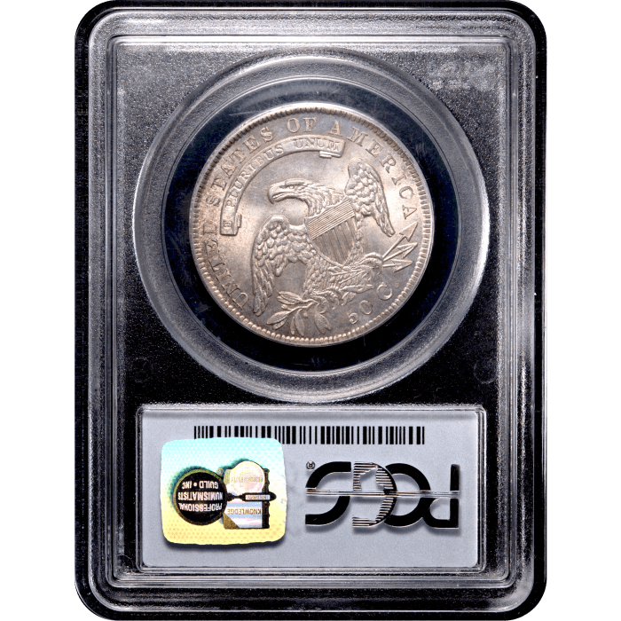 1834 Capped Bust Half Dollar (50c) Large Date Small Letters Reverse Slab Image