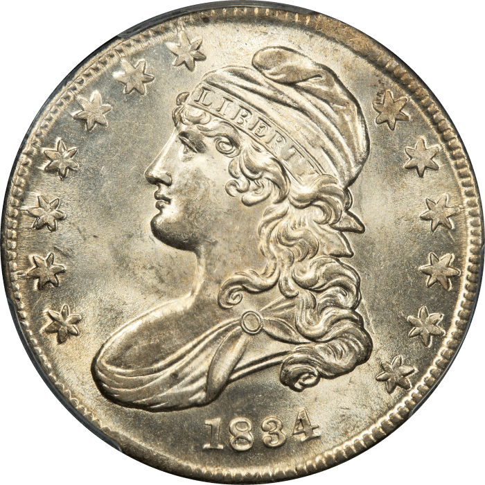 1834 Capped Bust Half Dollar (50c) Small Date Small Letters OBVERSE Image