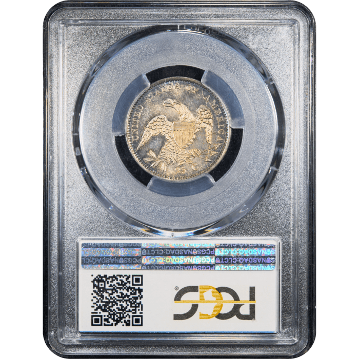 1834 Capped Bust Quarter (25c) Reverse Slab Image