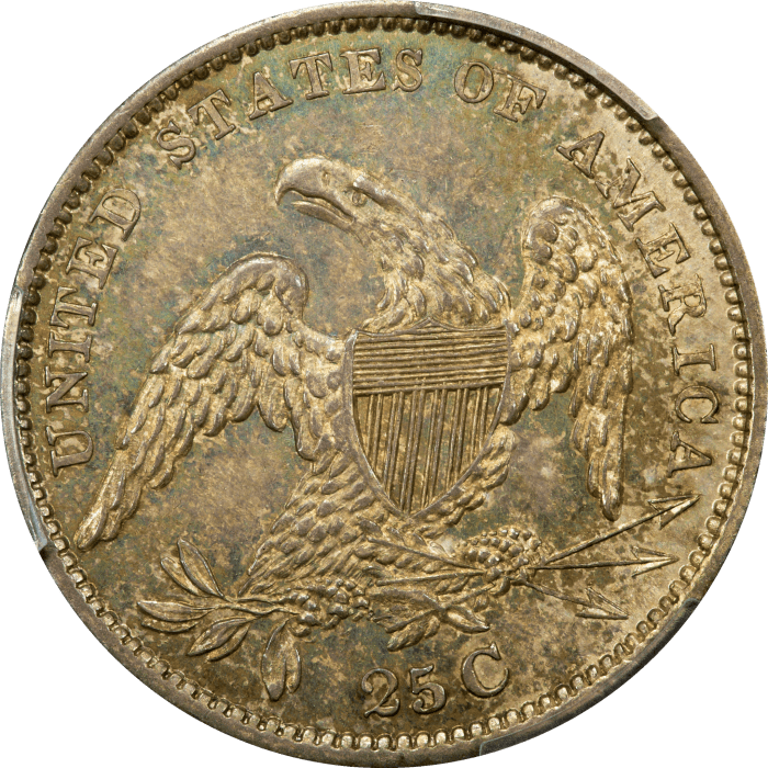 1834 Capped Bust Quarter (25c) Reverse Image