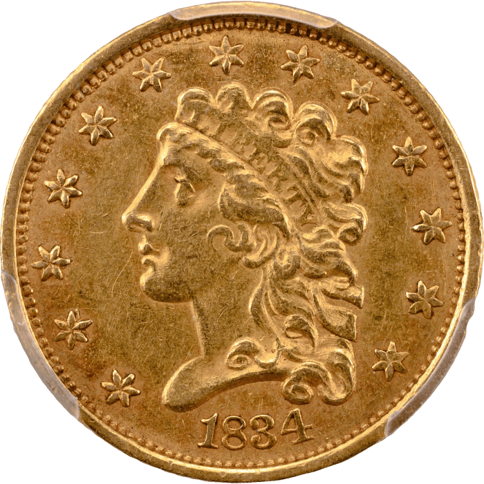 1834 Classic Head Gold Quarter Eagle ($2.50) Obverse Image