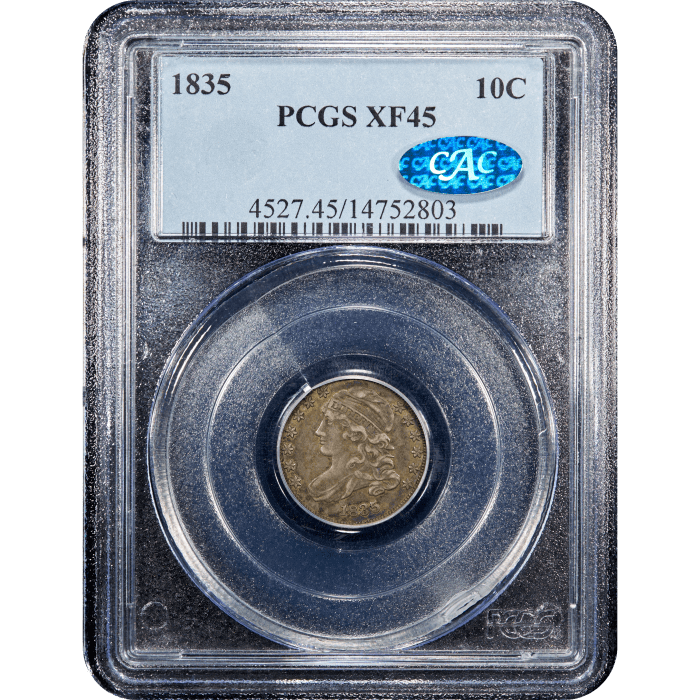 1835 Capped Bust Dime (10c) SLAB Image