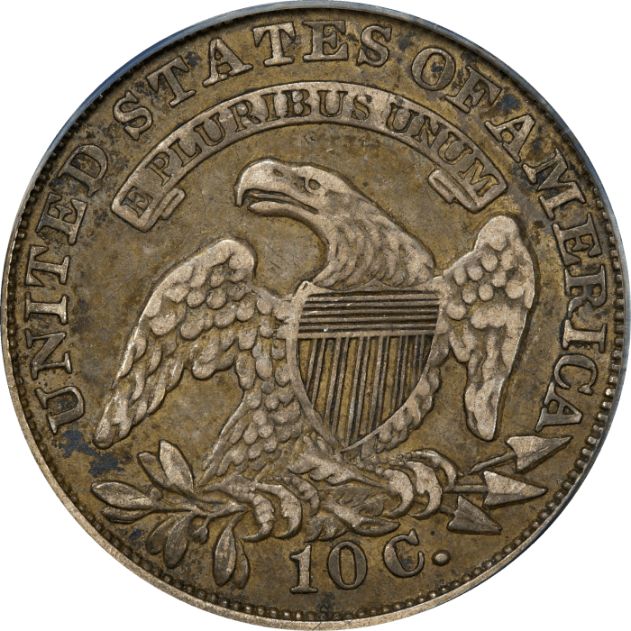 1835 Capped Bust Dime (10c) REVERSE Image