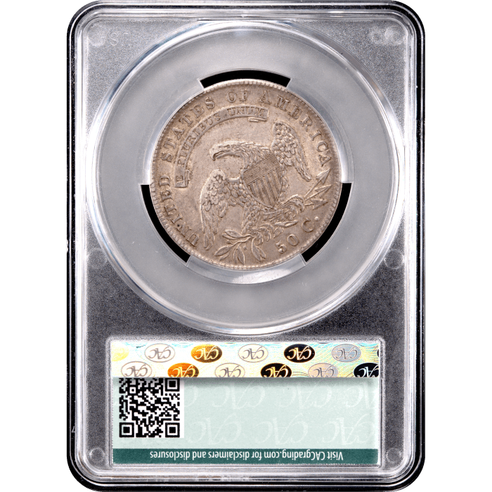 1835 Capped Bust Half Dollar (50c) Reverse Slab Image