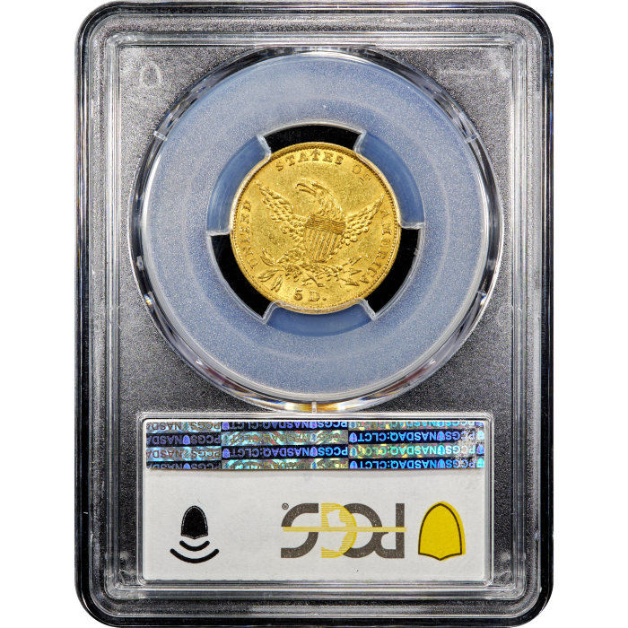 1835 Classic Head Gold Half Eagle ($5) SLAB Image