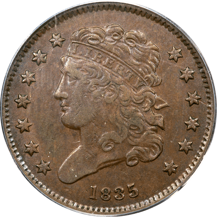 1835 Classic Head Half Cent (1/2c) OBVERSE Image