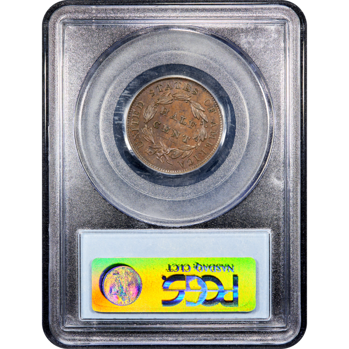1835 Classic Head Half Cent (1/2c) SLAB Image