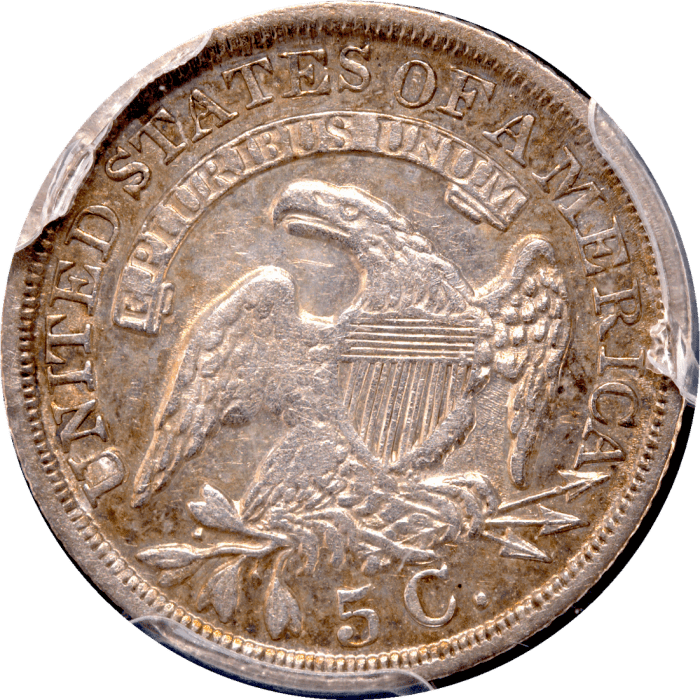 1836 Capped Bust Half Dime (H10C) Large 5C Reverse Image