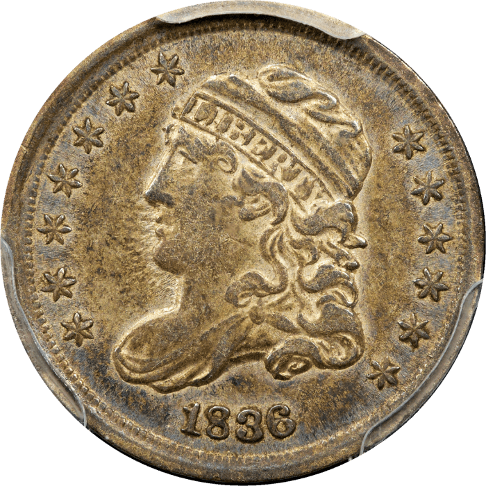 1836 Capped Bust Half Dime (H10C) Obverse Image