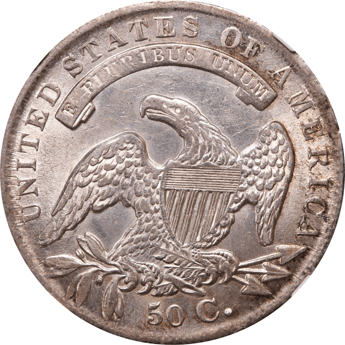 1836 Capped Bust Half Dollar (50c) Lettered Edge REVERSE Image