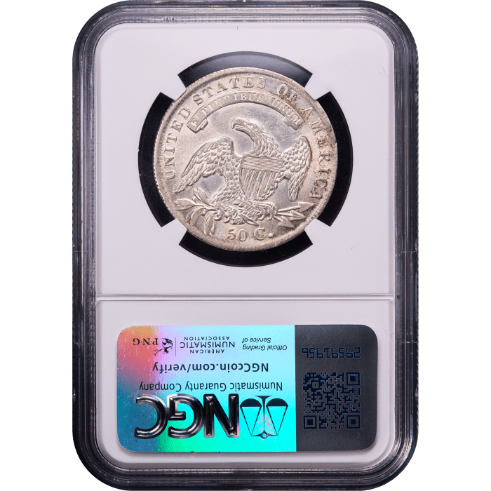 1836 Capped Bust Half Dollar (50c) Lettered Edge Reverse Slab Image