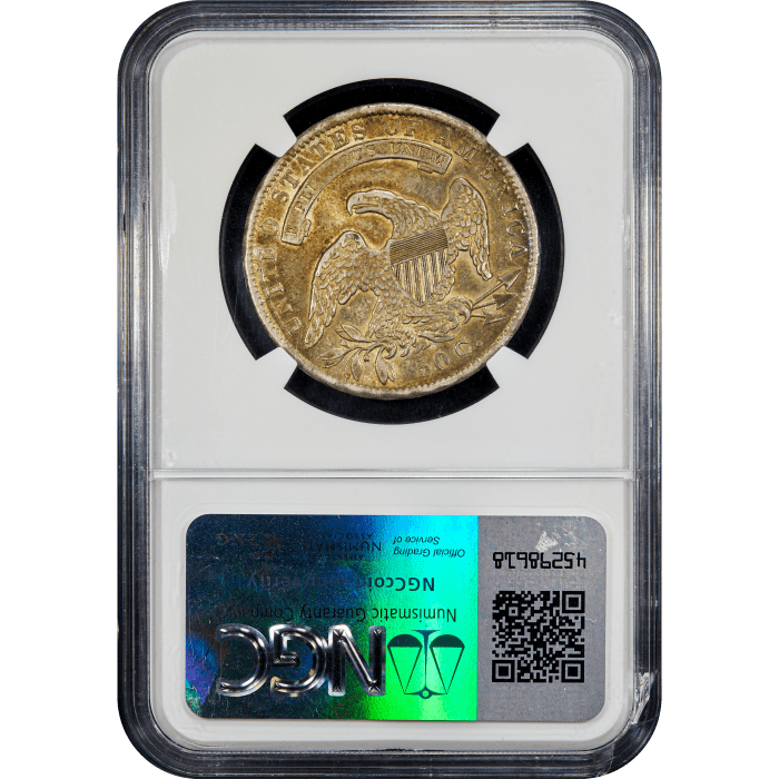 1836 Capped Bust Half Dollar (50c) Lettered Edge Reverse Slab Image