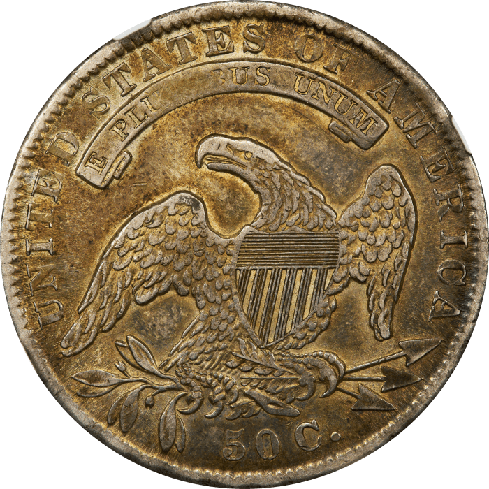1836 Capped Bust Half Dollar (50c) Lettered Edge Reverse Image