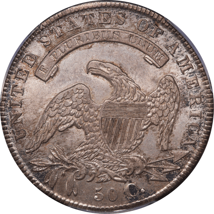 1836 Capped Bust Half Dollar (50c) Lettered Edge Reverse Image