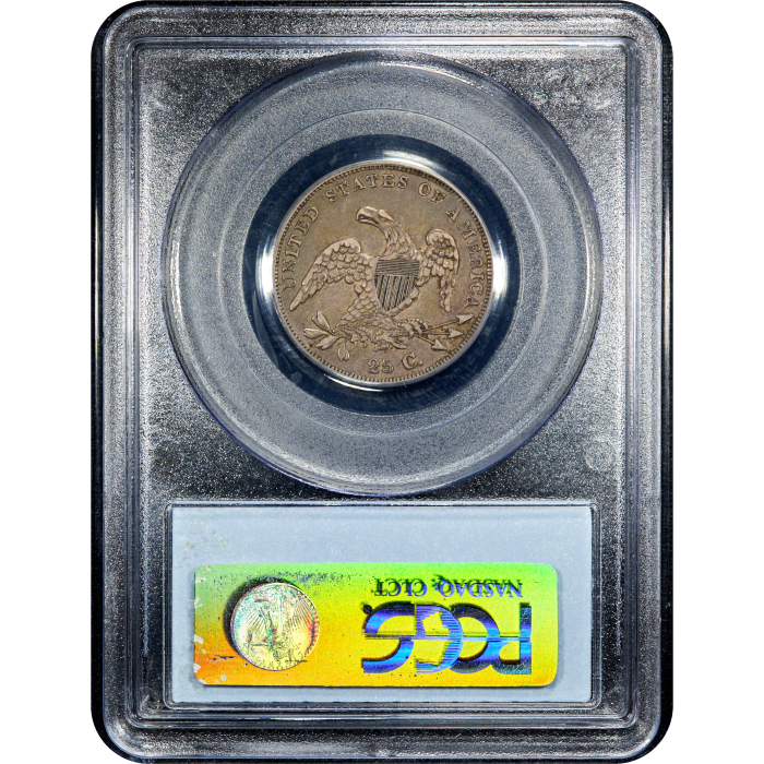 1836 Capped Bust Quarter (25c) Reverse Slab Image