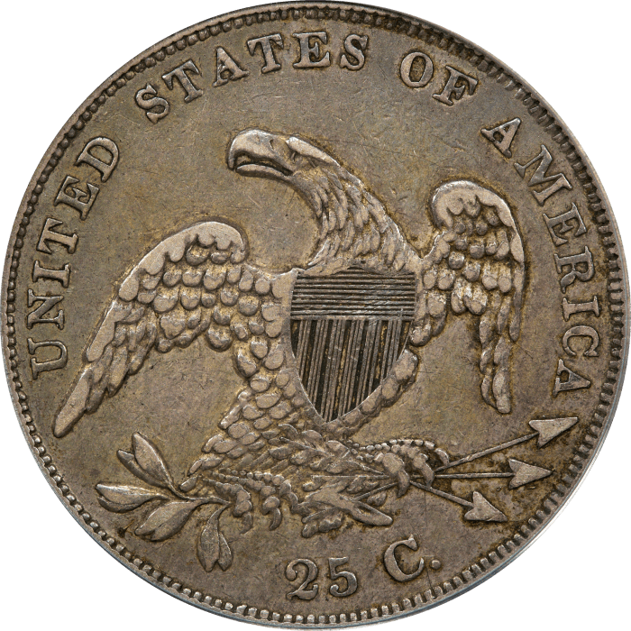 1836 Capped Bust Quarter (25c) Reverse Image