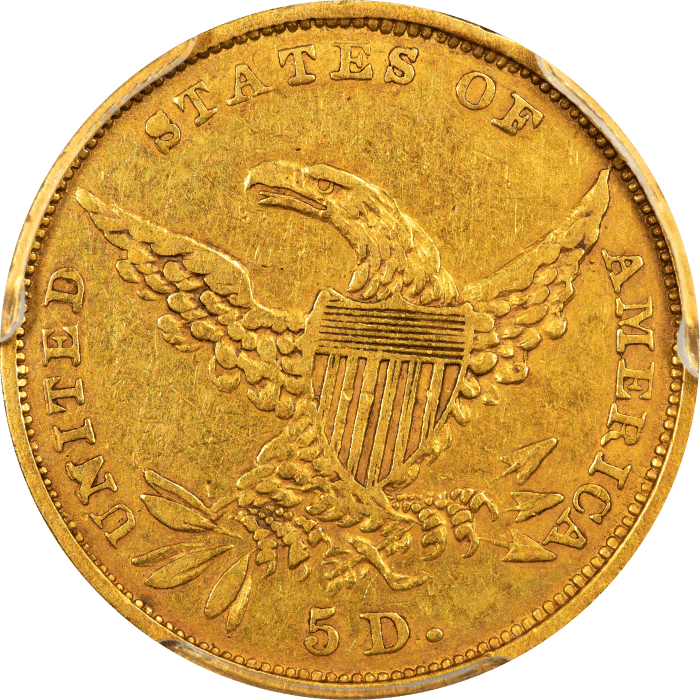 1836 Classic Head Gold Half Eagle ($5) REVERSE Image