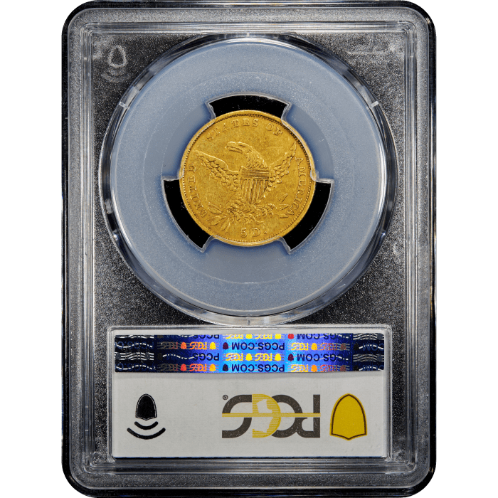 1836 Classic Head Gold Half Eagle ($5) SLAB Image