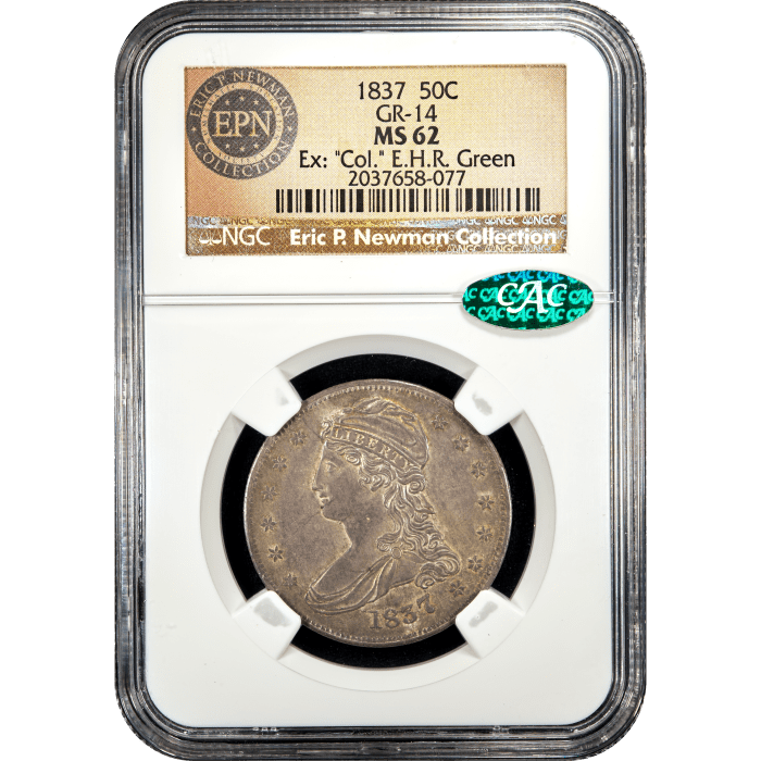 1837 Capped Bust Half Dollar (50c) SLAB Image