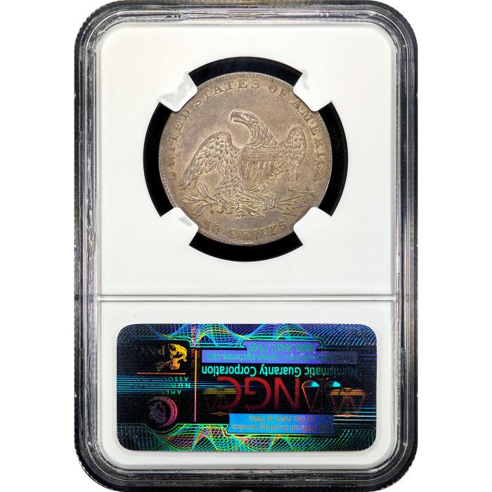 1837 Capped Bust Half Dollar (50c) Reverse Slab Image