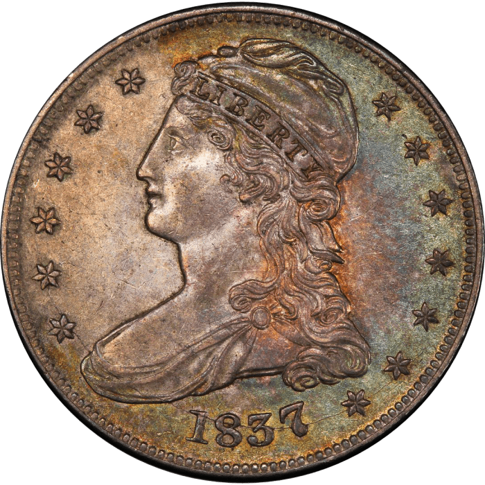 1837 Capped Bust Half Dollar (50c) Obverse Image