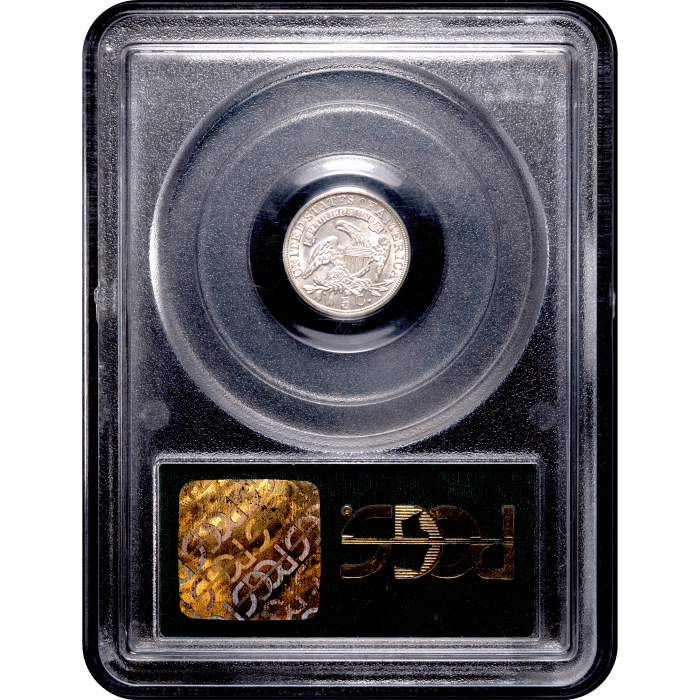 1837 Capped Busy Half Dime (H10C) Large 5C OGH Reverse Slab Image