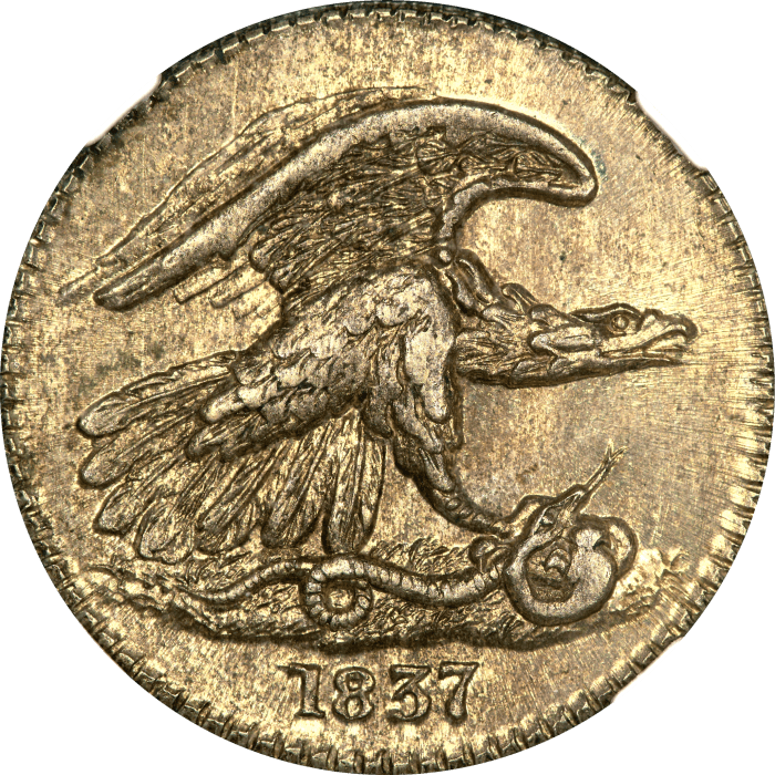 1837 Feuchtwanger Cent (1c) HT-268 Obverse Image