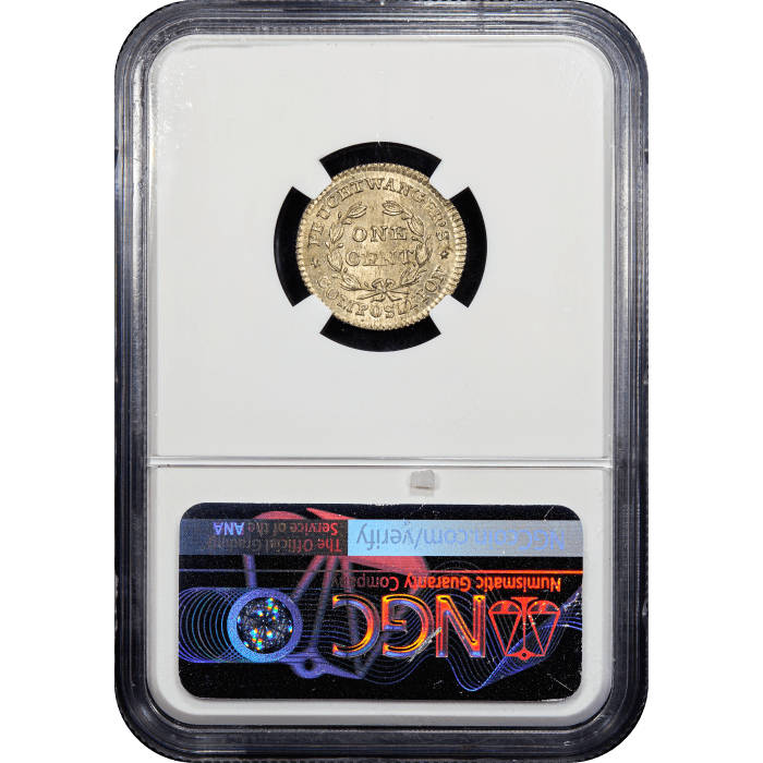 1837 Feuchtwanger Cent (1c) HT-268 Reverse Slab Image