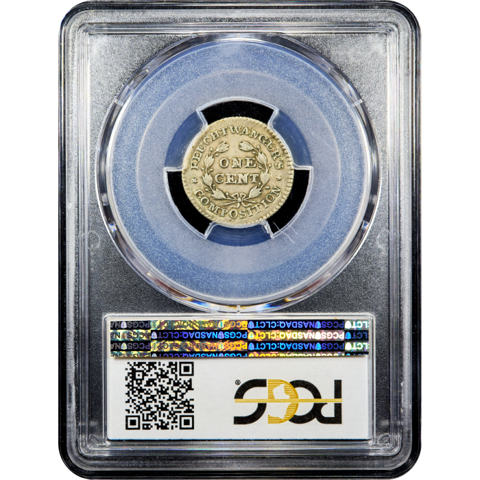 1837 Feuchtwanger Cent (1c) HT-268 SLAB Image