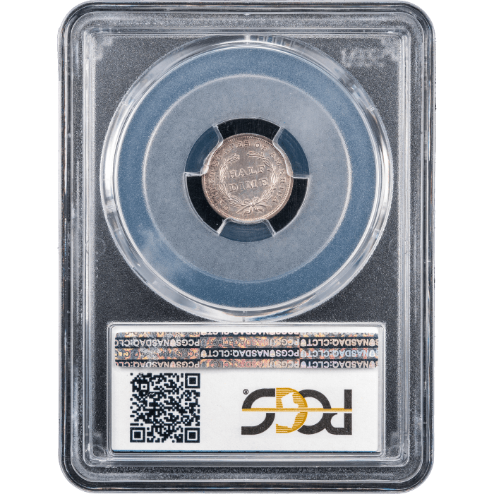 1837 Large Date Seated Liberty Half Dime (H10C) SLAB Image