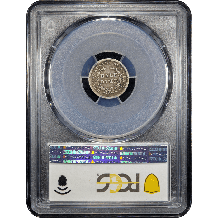1837 Seated Liberty Half Dime (H10C) Seated Large Date SLAB Image