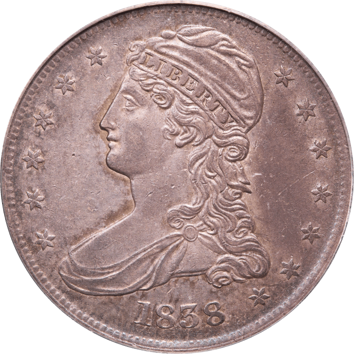 1838 Capped Bust Half Dollar (50c) Obverse Image