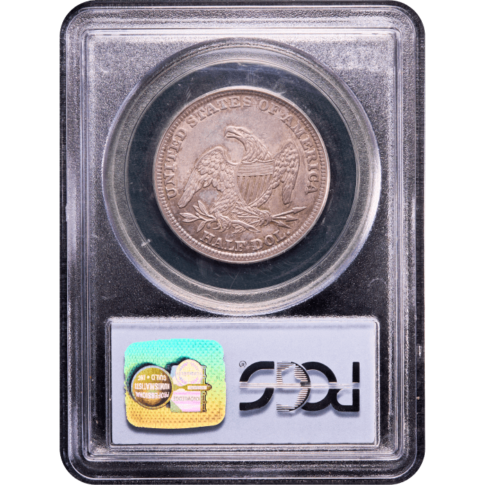 1838 Capped Bust Half Dollar (50c) Reverse Slab Image