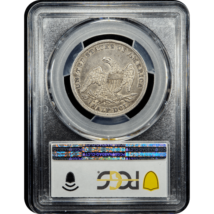 1838 Capped Bust Half Dollar (50c) Reeded Edge Reverse Slab Image