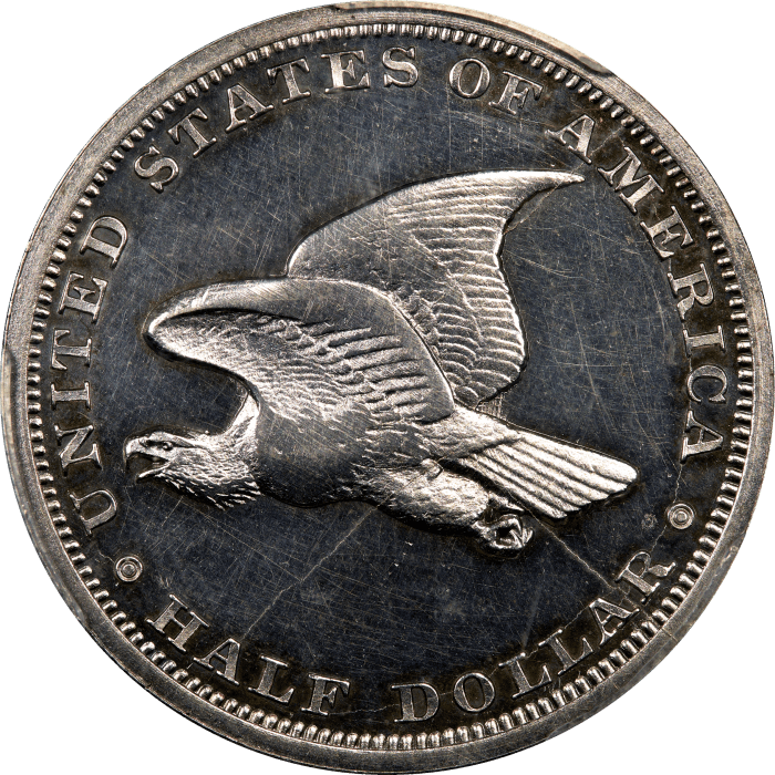 1838 Pattern Half Dollar (50c) J-73 Restrike Reverse Image