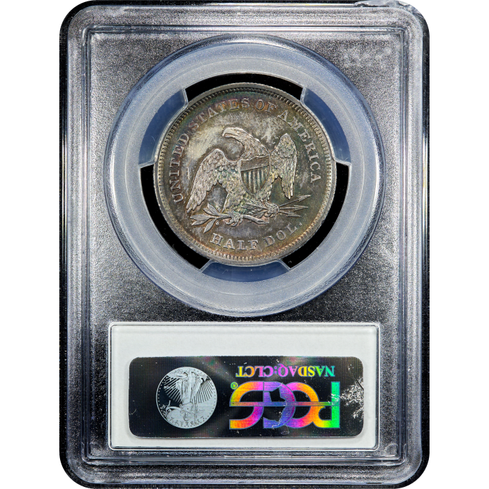 1839 Seated Liberty Half Dollar (50c) Drapery Reverse Slab Image