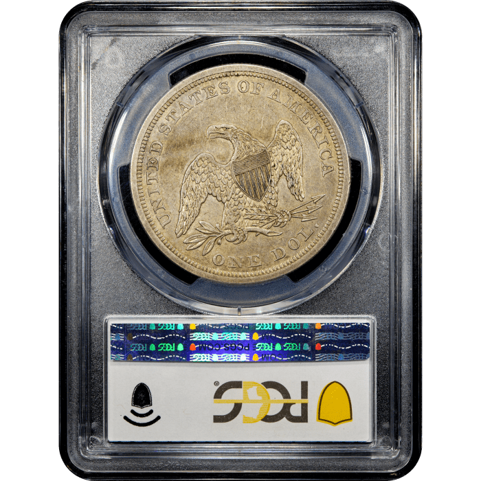 1840 Seated Liberty Dollar ($1) Reverse Slab Image