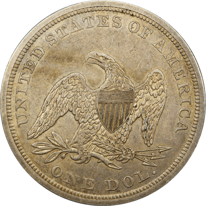 1840 Seated Liberty Dollar ($1) Reverse Image