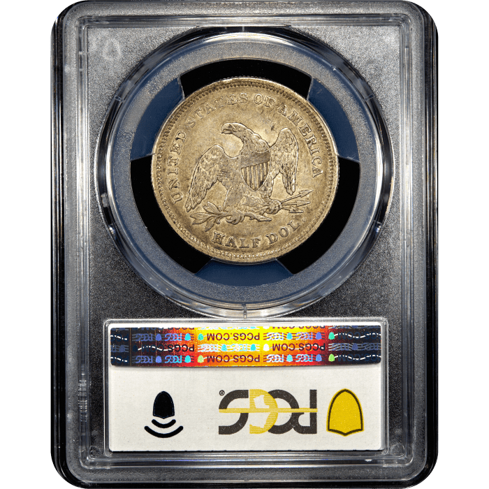 1840 Seated Liberty Half Dollar (50c) Small Letters Reverse Slab Image