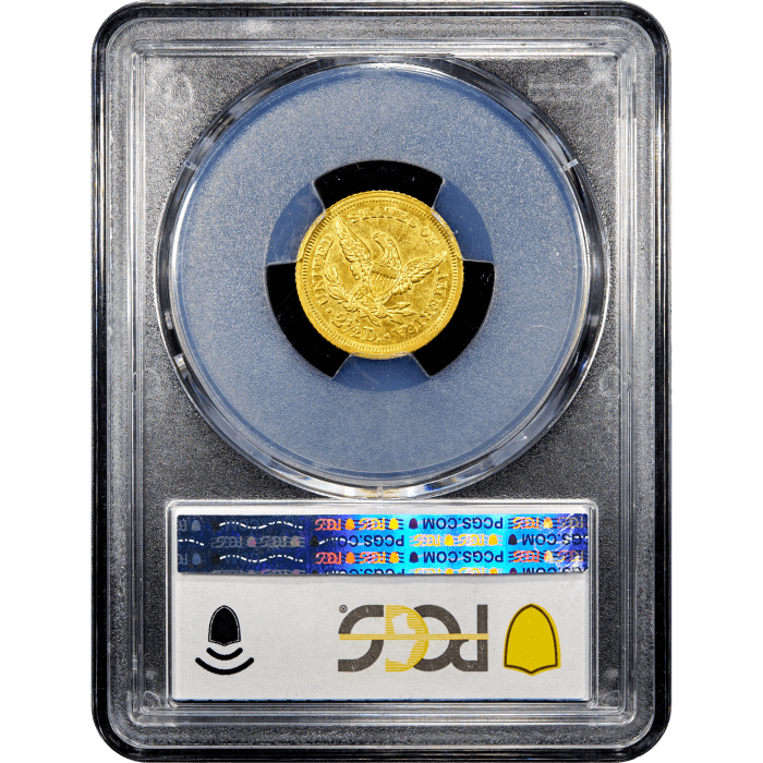 1841-C Liberty Gold Quarter Eagle ($2.50) Reverse Slab Image