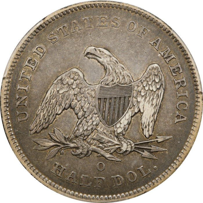1841-O Seated Liberty Half Dollar (50c) REVERSE Image