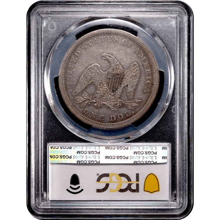 1841 Seated Liberty Dollar ($1) Reverse Slab Image