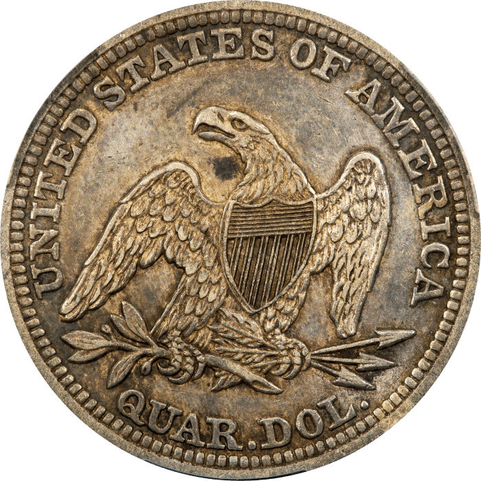1841 Seated Liberty Quarter (25c) REVERSE Image