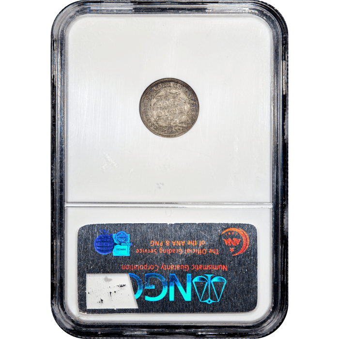 1842-O Seated Liberty Half Dime (H10C) Reverse Slab Image