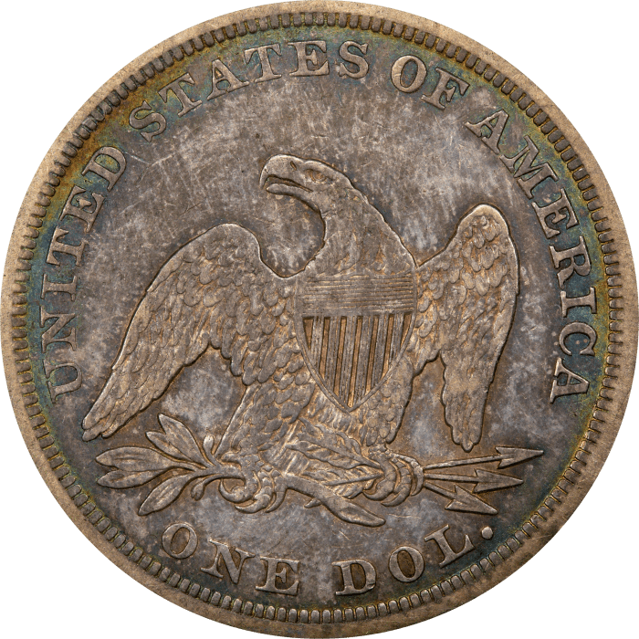 1842 Seated Liberty Dollar ($1) Reverse Image