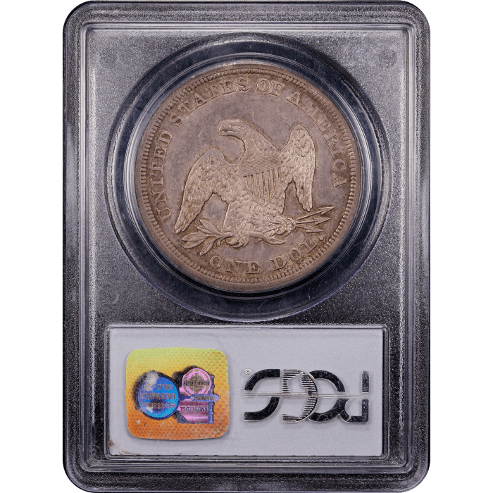 1842 Seated Liberty Dollar ($1) Reverse Slab Image